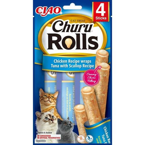 Snack for Cats Inaba EU732 Kylling Tun Fisk 4 x 10 g