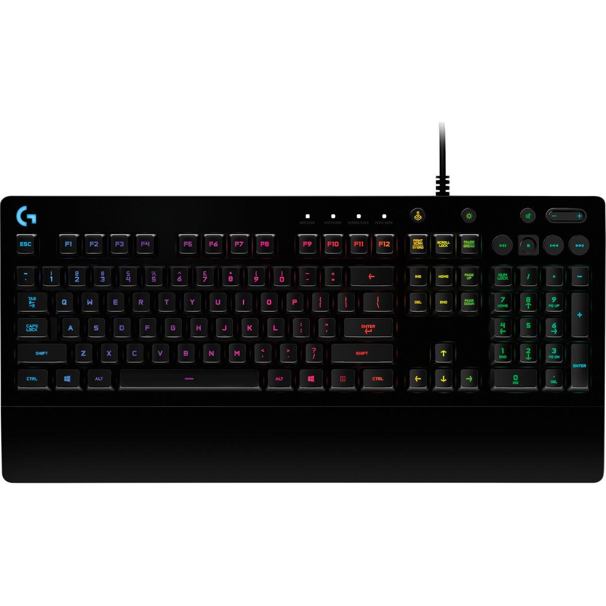 Gaming-tastatur Logitech G213 Qwerty portugisisk Sort