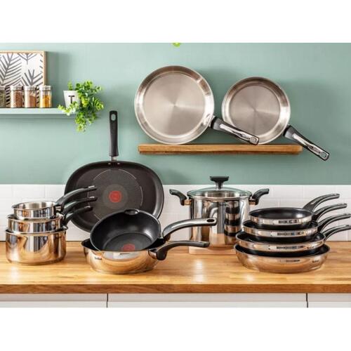 Stegepande Tefal E3007704 Sølvfarvet Silikone Rustfrit stål Ø 26 cm