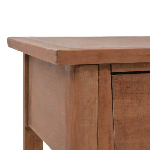 Konsolbord i massivt grantræ 126 x 40 x 77,5 cm brun