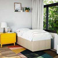 Sengeramme uden madras 90x200 cm stof cremefarvet