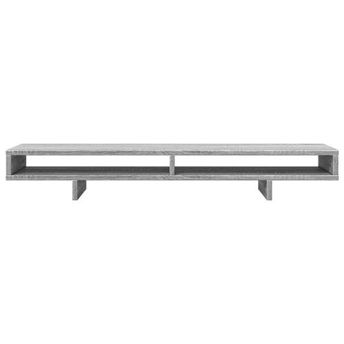 Skærmstander 100x27x15 cm konstrueret træ grå sonoma-eg