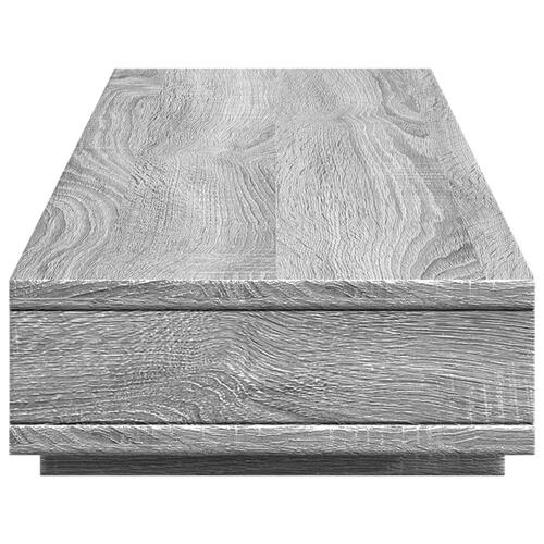 Skærmstander 100x27x15 cm konstrueret træ grå sonoma-eg