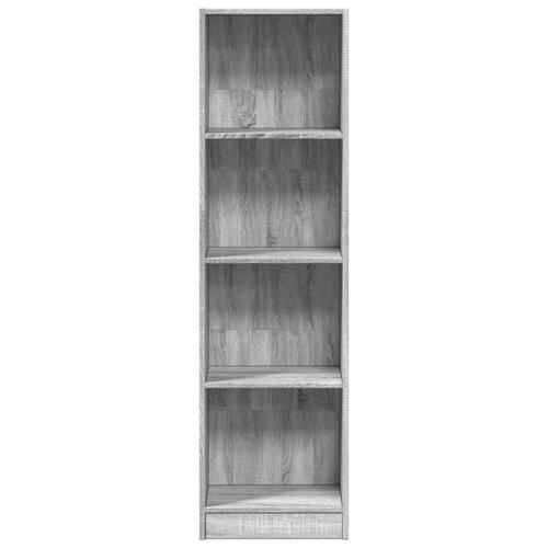 Bogreol 40x24x143 cm konstrueret træ grå sonoma-eg