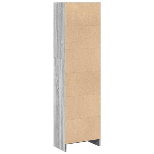 Bogreol 40x24x143 cm konstrueret træ grå sonoma-eg