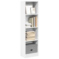 Bogreol 40x24x143 cm konstrueret træ hvid