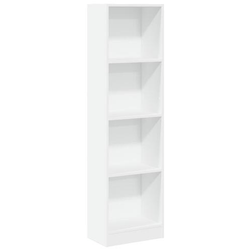Bogreol 40x24x143 cm konstrueret træ hvid