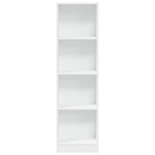 Bogreol 40x24x143 cm konstrueret træ hvid
