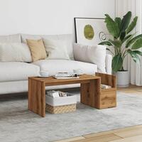 Sofabord 90x45x35 cm konstrueret træ kunsteg