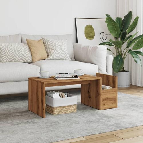 Sofabord 90x45x35 cm konstrueret træ kunsteg