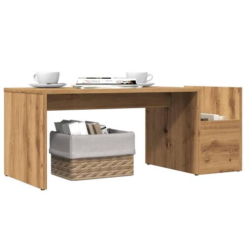 Sofabord 90x45x35 cm konstrueret træ kunsteg