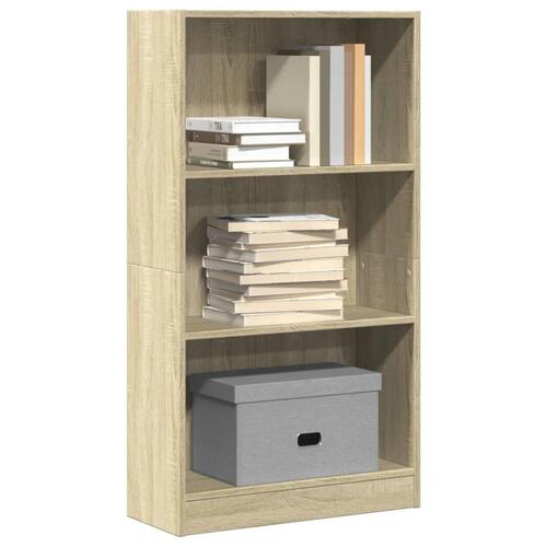 Bogreol 60x24x109 cm konstrueret træ sonoma-eg
