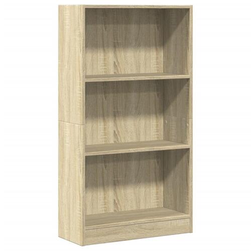 Bogreol 60x24x109 cm konstrueret træ sonoma-eg