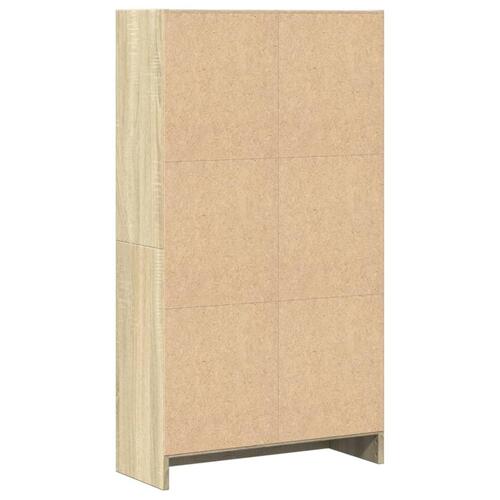 Bogreol 60x24x109 cm konstrueret træ sonoma-eg