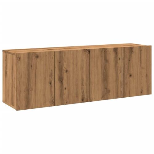 Væghængte tv-borde 2 stk. 60x30x41 cm egetræsfarve