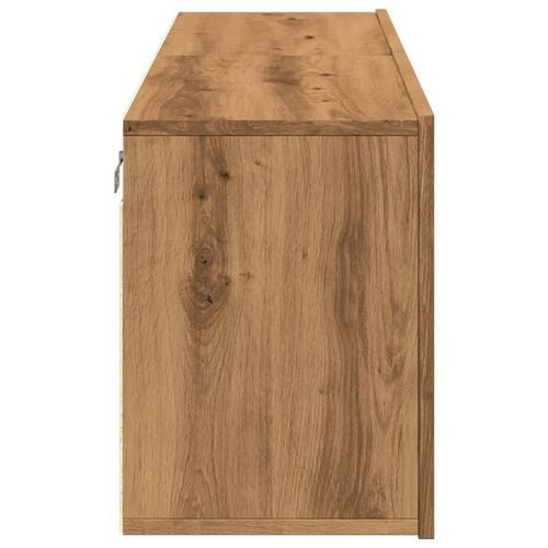 Væghængte tv-borde 2 stk. 60x30x41 cm egetræsfarve