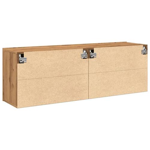 Væghængte tv-borde 2 stk. 60x30x41 cm egetræsfarve