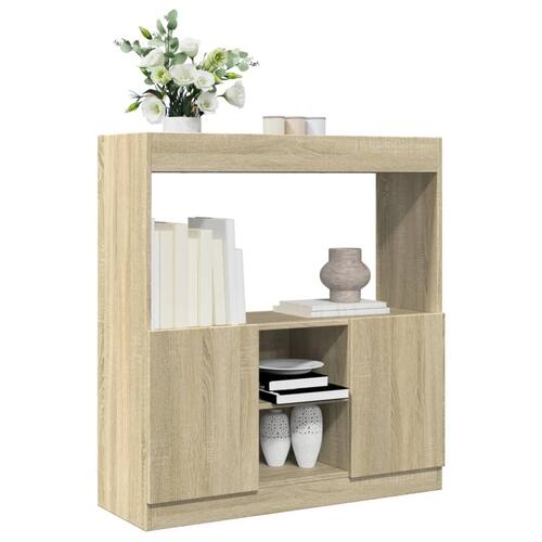 Højskab 92x33x100 cm konstrueret træ sonoma-eg