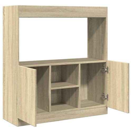Højskab 92x33x100 cm konstrueret træ sonoma-eg