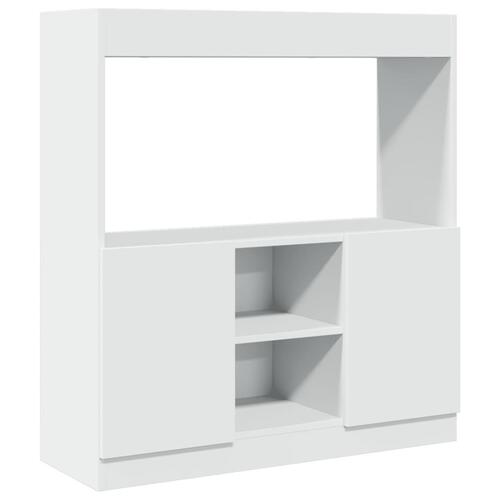 Højskab 92x33x100 cm konstrueret træ hvid