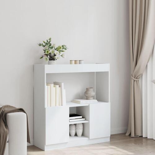 Højskab 92x33x100 cm konstrueret træ hvid