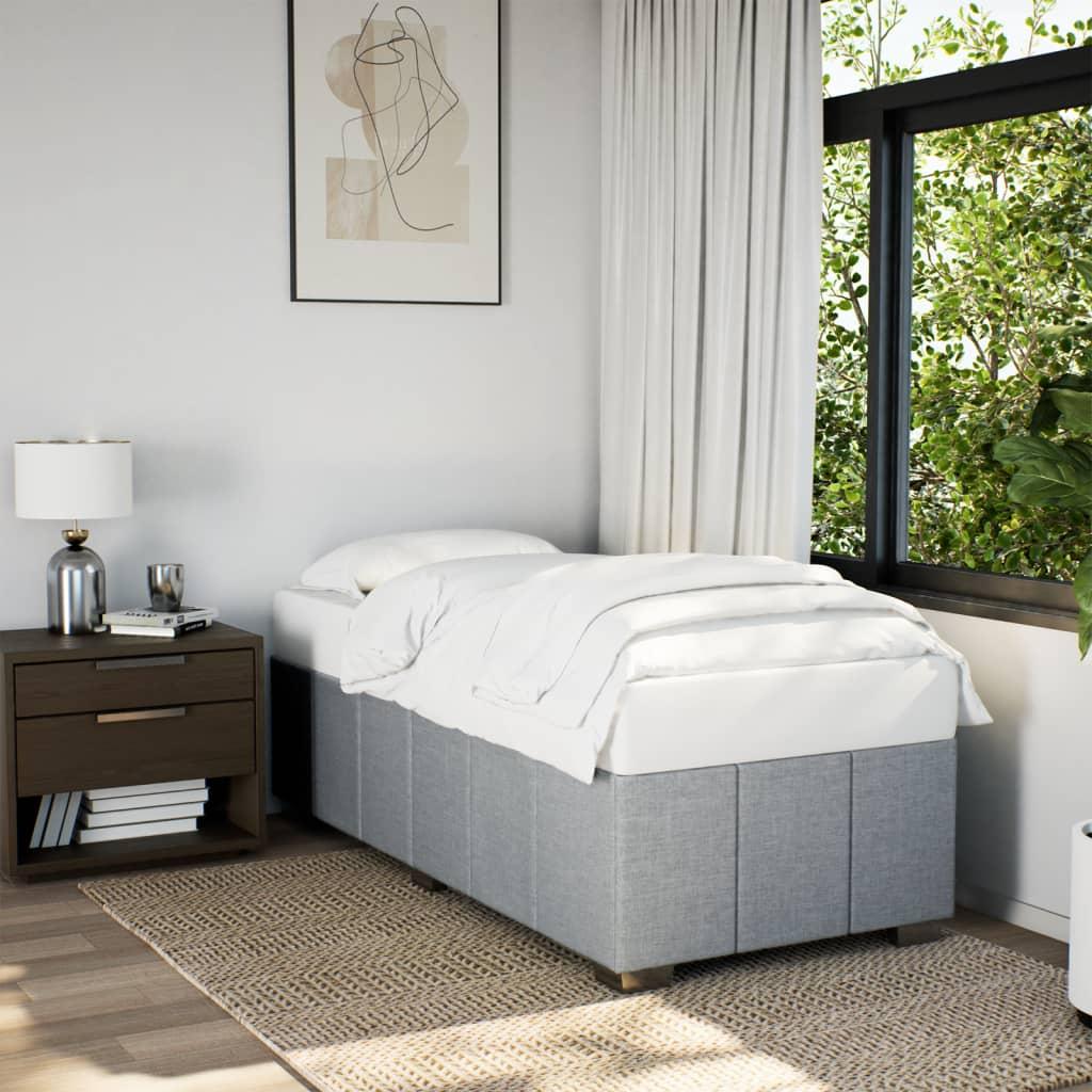 Sengeramme uden madras Lysegrå 100x200 cm Stof billede