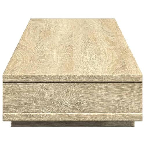 Skærmstander 100x27x15 cm konstrueret træ sonoma-eg