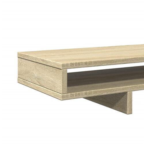 Skærmstander 100x27x15 cm konstrueret træ sonoma-eg