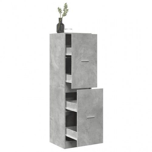 Apotekerskab 40 × 41 × 144,5 cm i konstrueret træ - betongrå