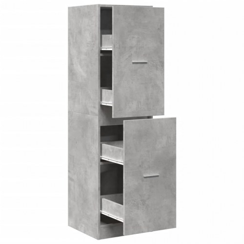 Apotekerskab 40 × 41 × 144,5 cm i konstrueret træ - betongrå