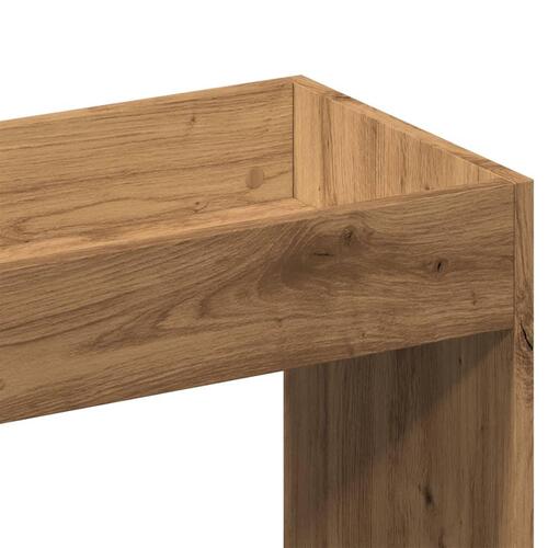 Reol 92x33x100 cm konstrueret træ egetræsfarvet