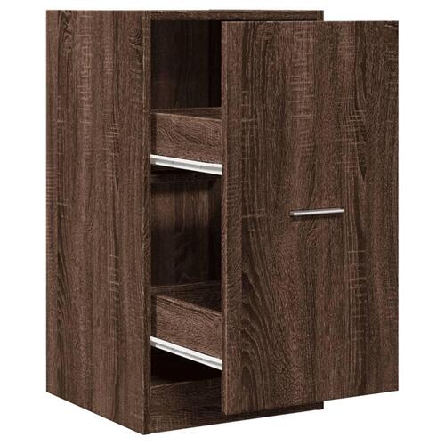 Apotekerskab 40x41x77,5 cm konstrueret træ brun egetræsfarve