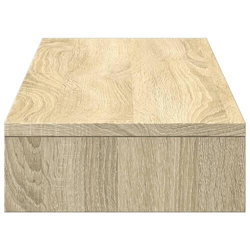 Skærmstander 100x27x10 cm konstrueret træ sonoma-eg