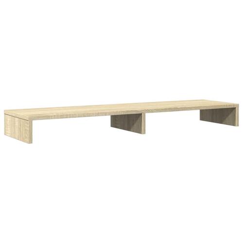 Skærmstander 100x27x10 cm konstrueret træ sonoma-eg