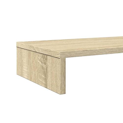 Skærmstander 100x27x10 cm konstrueret træ sonoma-eg