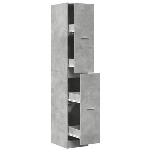Apotekerskab 30x41x174,5 cm konstrueret træ betongrå