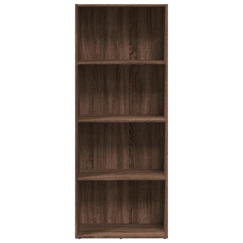 Bogreol 60x30x152 cm konstrueret træ brun egetræsfarve