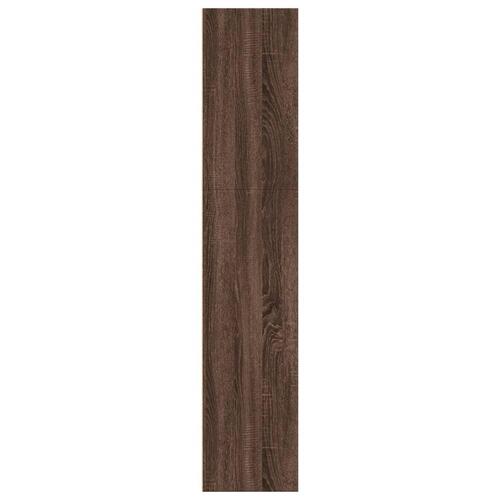 Bogreol 60x30x152 cm konstrueret træ brun egetræsfarve