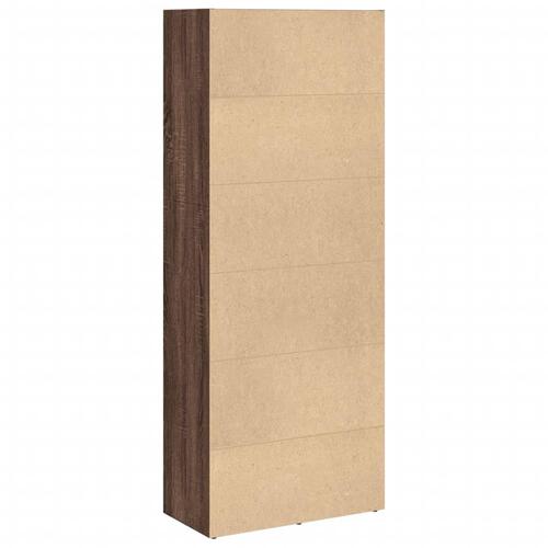 Bogreol 60x30x152 cm konstrueret træ brun egetræsfarve