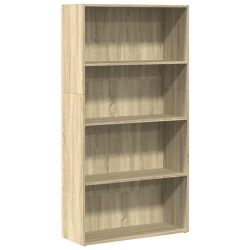 Bogreol 80x30x152 cm konstrueret træ sonoma-eg