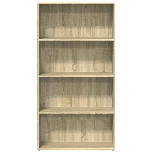 Bogreol 80x30x152 cm konstrueret træ sonoma-eg