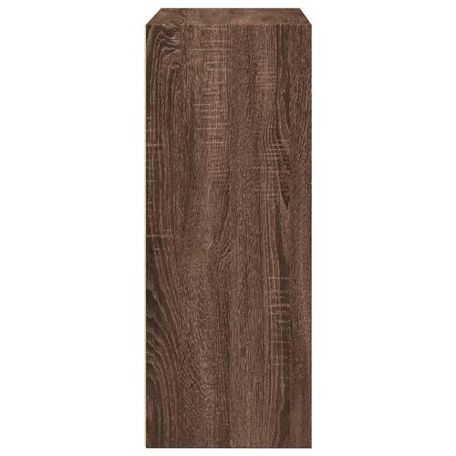 Bogreol 80x30x77 cm konstrueret træ brun egetræsfarve