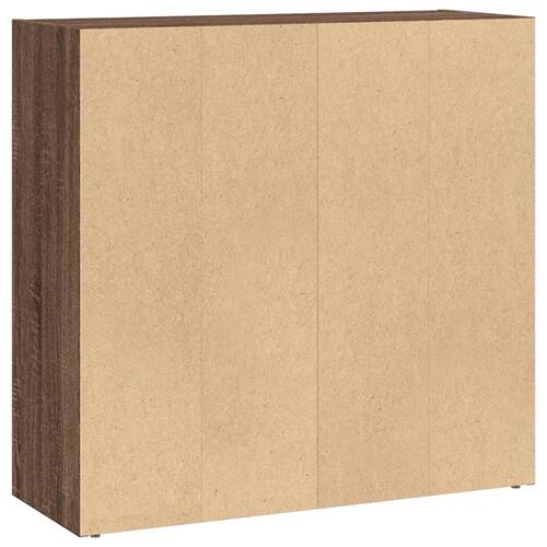 Bogreol 80x30x77 cm konstrueret træ brun egetræsfarve