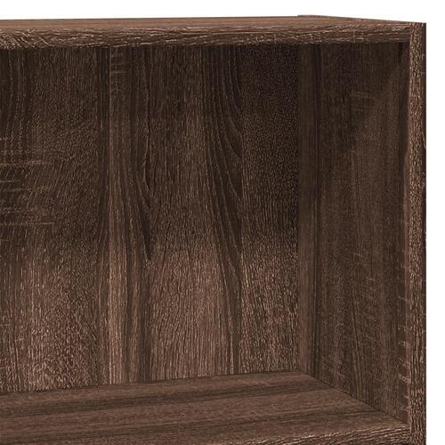 Bogreol 80x30x77 cm konstrueret træ brun egetræsfarve