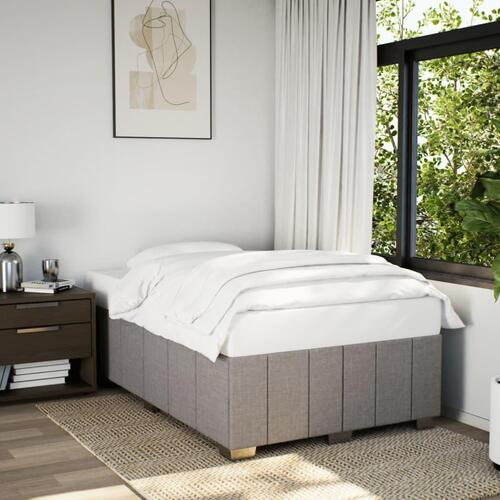 Sengeramme uden madras 120x190 cm stof gråbrun