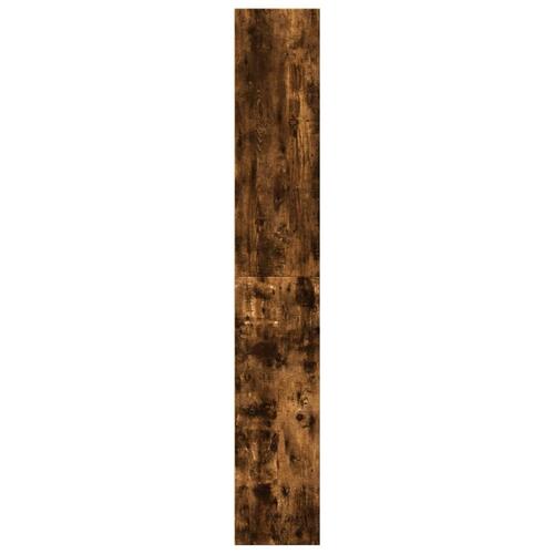 Bogreol 60x30x189 cm konstrueret træ røget egetræsfarve
