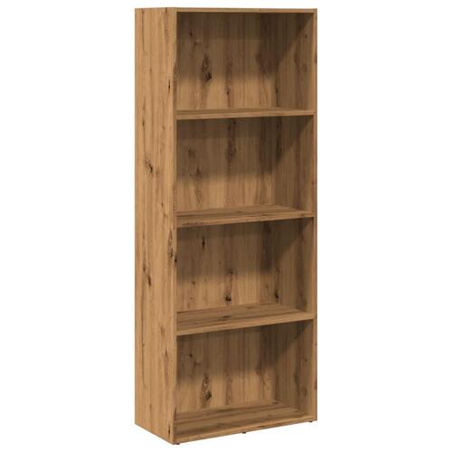 Bogreol 60x30x152 cm konstrueret træ kunsteg