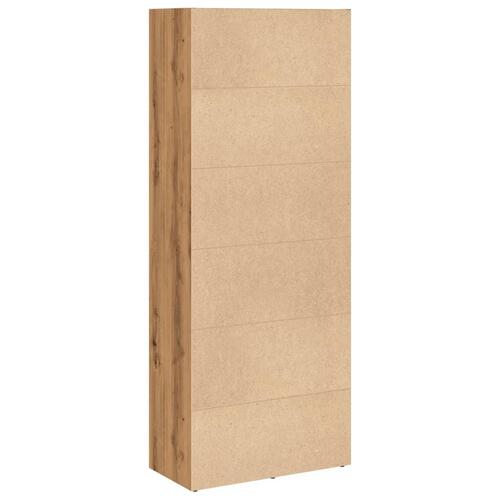 Bogreol 60x30x152 cm konstrueret træ kunsteg