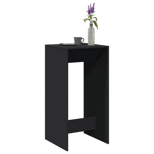 Barbord 51x50x103,5 cm konstrueret træ sort