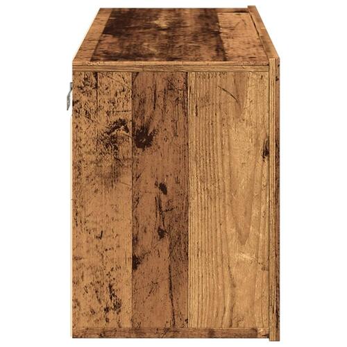 Væghængt tv-bord 80x30x41 cm gammelt træ-look
